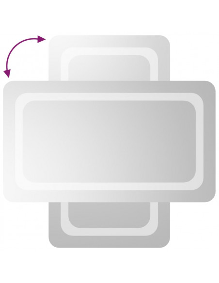 Specchio da Bagno con Luci LED 40x70 cm