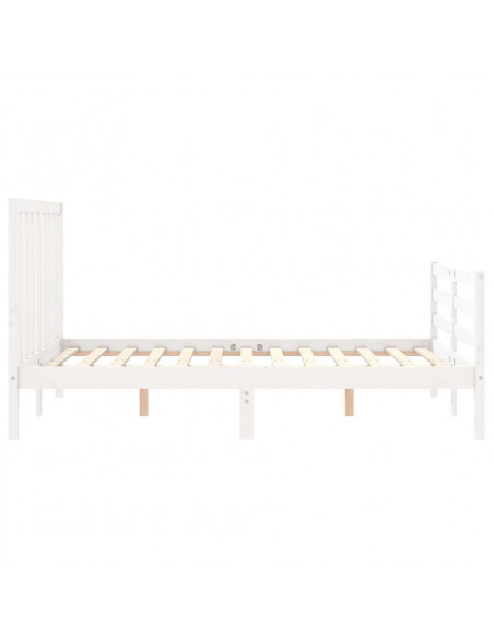 Giroletto con Testiera Bianco Small Double Legno Massello