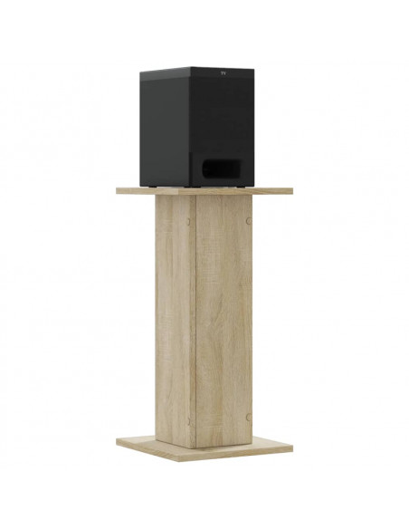 Supporti Altoparlanti 2 pz Rovere 30x30x40 cm in Multistrato