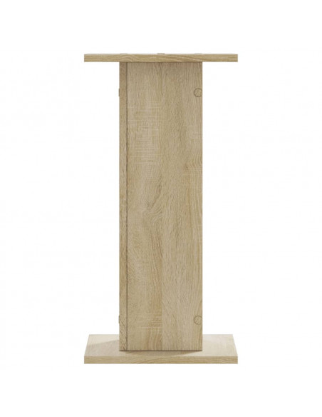 Supporti Altoparlanti 2 pz Rovere 30x30x40 cm in Multistrato