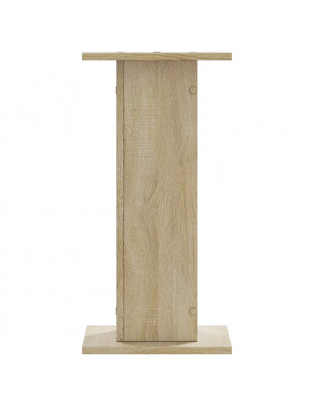 Supporti Altoparlanti 2 pz Rovere 30x30x40 cm in Multistrato