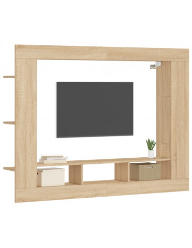 Mobile Porta TV Rovere Sonoma 152x22x113cm in Legno Multistrato
