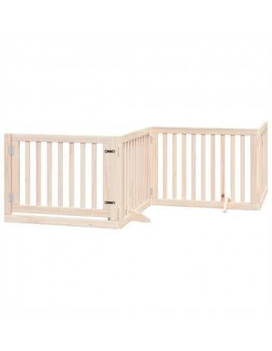 Cancello per Cani Porta Pieghevole 8 Pannelli 640 cm in Pioppo