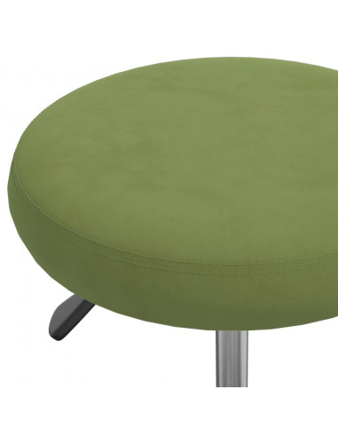 Sgabello da Massaggio in Velluto Verde Chiaro