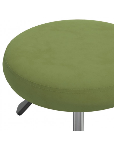 Sgabello da Massaggio in Velluto Verde Chiaro