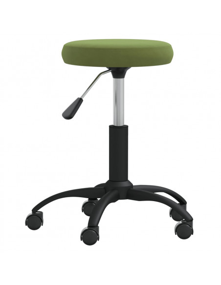 Sgabello da Massaggio in Velluto Verde Chiaro