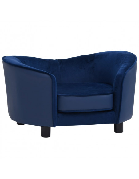 Divano per Cani Blu 69x49x40 cm in Peluche e Similpelle