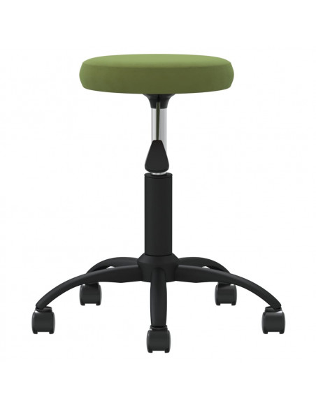 Sgabello da Massaggio in Velluto Verde Chiaro