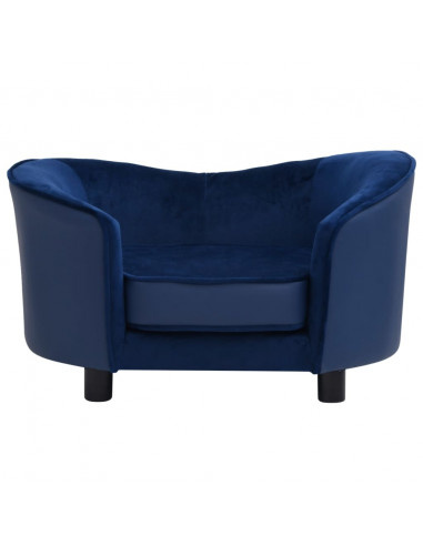Divano per Cani Blu 69x49x40 cm in Peluche e Similpelle