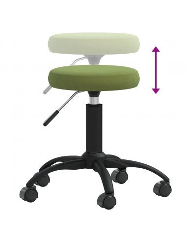 Sgabello da Massaggio in Velluto Verde Chiaro