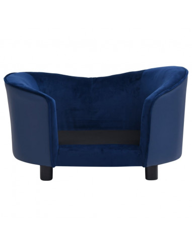 Divano per Cani Blu 69x49x40 cm in Peluche e Similpelle