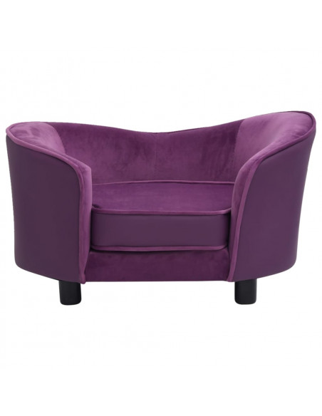 Divano per Cani Borgogna 69x49x40cm in Peluche e Similpelle