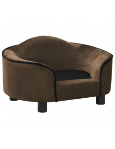 Divano per Cani Marrone 67x47x36 cm in Peluche 2