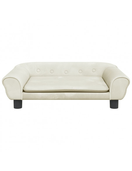 Lettino per Cani Crema 70x48x22 cm in Velluto
