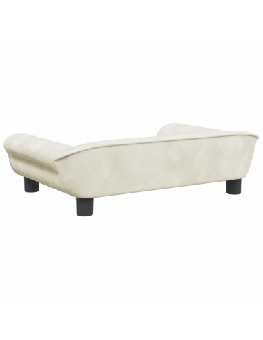 Lettino per Cani Crema 70x48x22 cm in Velluto