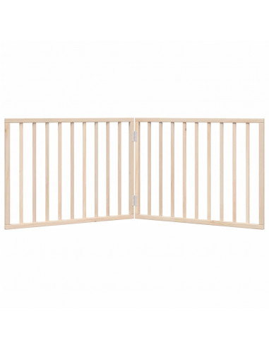 Cancello per Cani Pieghevole 2 Pannelli 160 cm Legno di Pioppo
