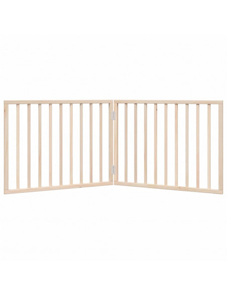 Cancello per Cani Pieghevole 2 Pannelli 160 cm Legno di Pioppo