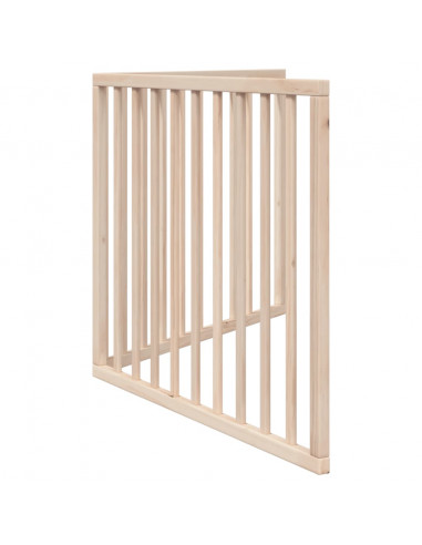 Cancello per Cani Pieghevole 2 Pannelli 160 cm Legno di Pioppo