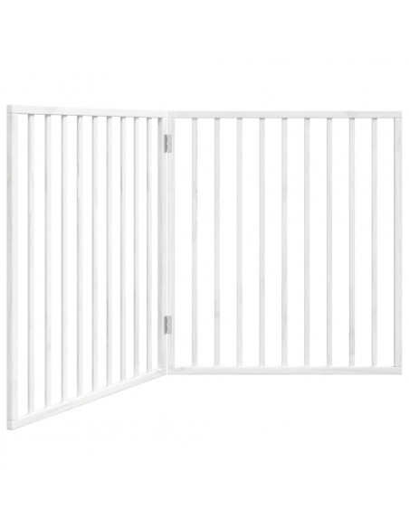 Cancello per Cani Pieghevole 2 Pannelli Bianco 160 cm Pioppo