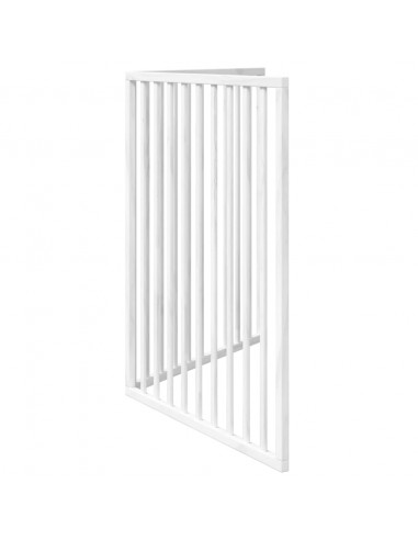 Cancello per Cani Pieghevole 2 Pannelli Bianco 160 cm Pioppo