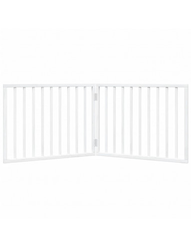 Cancello per Cani Pieghevole 2 Pannelli Bianco 160 cm Pioppo
