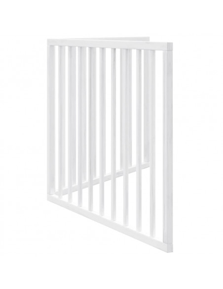 Cancello per Cani Pieghevole 2 Pannelli Bianco 160 cm Pioppo