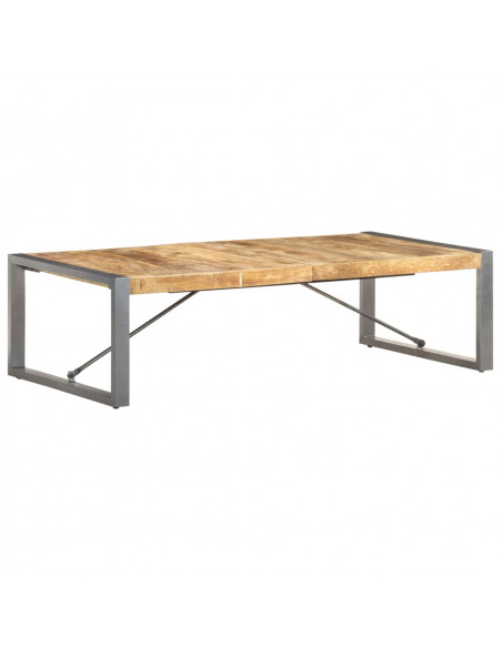 Tavolino da Salotto 140x70x40 cm in Legno di Mango Grezzo
