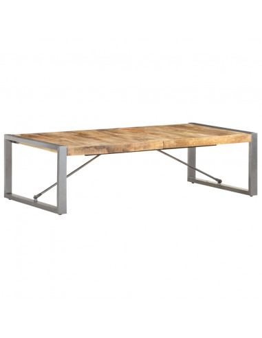 Tavolino da Salotto 140x70x40 cm in Legno di Mango Grezzo