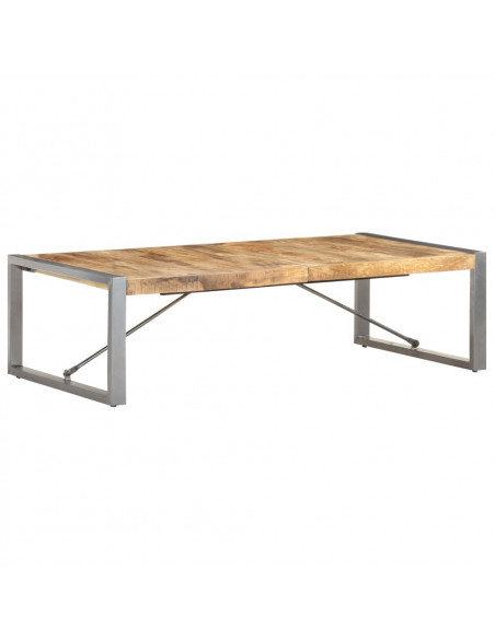 Tavolino da Salotto 140x70x40 cm in Legno di Mango Grezzo