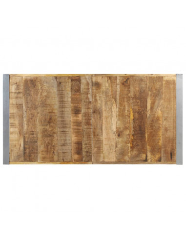 Tavolino da Salotto 140x70x40 cm in Legno di Mango Grezzo