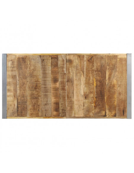 Tavolino da Salotto 140x70x40 cm in Legno di Mango Grezzo