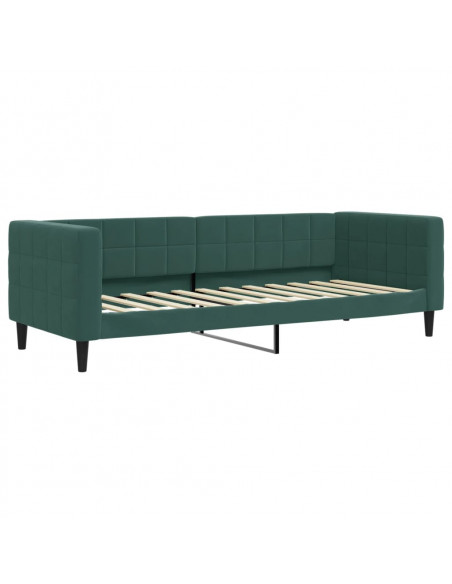 Letto da Giorno Verde Scuro 80x200 cm in Velluto