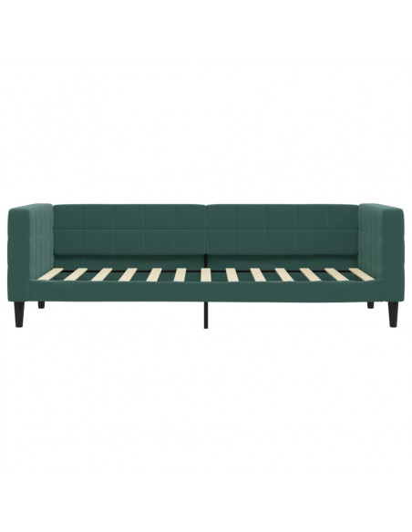 Letto da Giorno Verde Scuro 80x200 cm in Velluto
