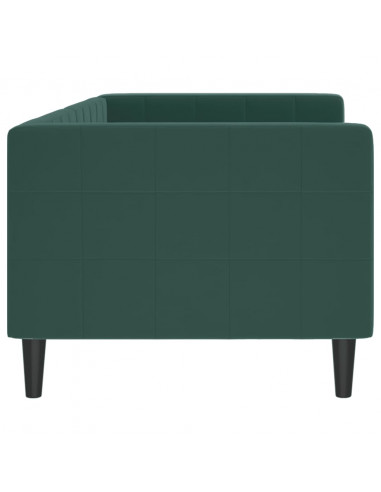 Letto da Giorno Verde Scuro 80x200 cm in Velluto