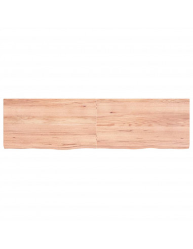 Piano Bagno Marrone 180x50x(2-6) cm Legno Massello Trattato