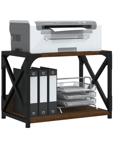 Supporto Stampante 2Piani Rovere Marrone 44x26x31,5 Multistrato