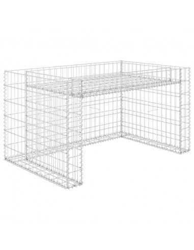 Casetta Rasaerba con Fioriera Rialzata 110x80x60cm Filo Acciaio