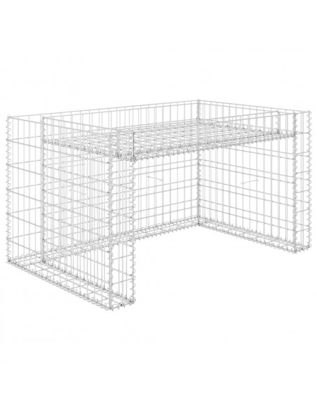 Casetta Rasaerba con Fioriera Rialzata 110x80x60cm Filo Acciaio