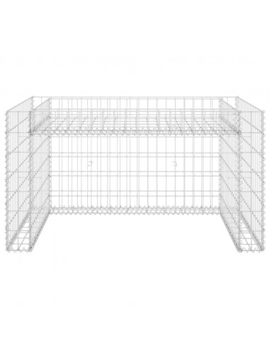 Casetta Rasaerba con Fioriera Rialzata 110x80x60cm Filo Acciaio