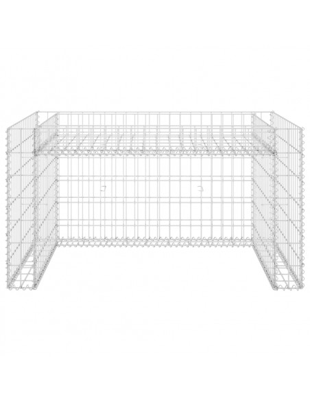 Casetta Rasaerba con Fioriera Rialzata 110x80x60cm Filo Acciaio