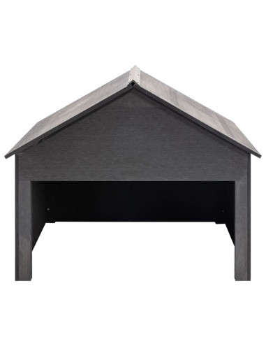 Casetta per Rimessaggio Rasaerba Grigio 80x80x70 cm in WPC