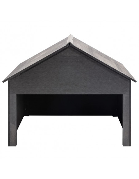 Casetta per Rimessaggio Rasaerba Grigio 80x80x70 cm in WPC