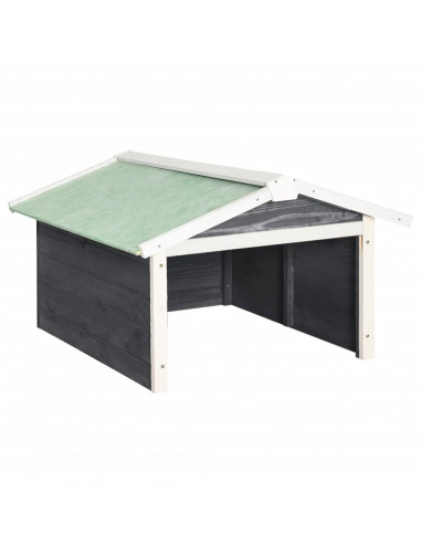 Casetta per Tosaerba Robotizzato 72x87x50cm Grigia Bianca Abete