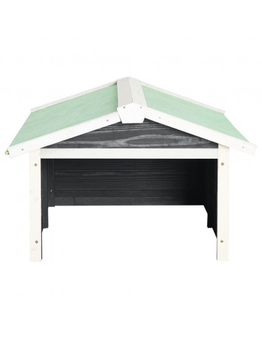 Casetta per Tosaerba Robotizzato 72x87x50cm Grigia Bianca Abete