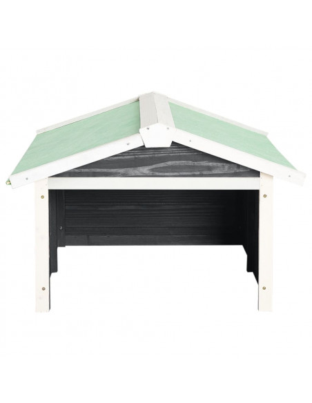Casetta per Tosaerba Robotizzato 72x87x50cm Grigia Bianca Abete