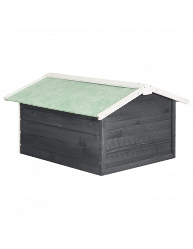 Casetta per Tosaerba Robotizzato 72x87x50cm Grigia Bianca Abete