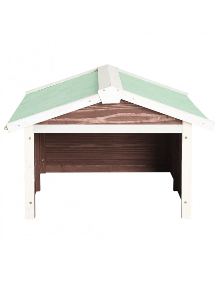 Casetta per Tosaerba Robotizzato 72x87x50 cm Mocca Bianca Abete