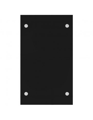 Porta Legna Nero 40x35x60 cm in Vetro