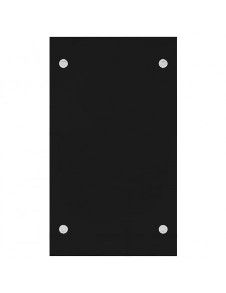 Porta Legna Nero 40x35x60 cm in Vetro