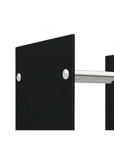 Porta Legna Nero 40x35x60 cm in Vetro